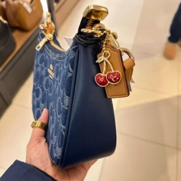 Coach Teri Mini Crossbody Bag In Signature Denim Crossbody - Picture 4 of 6